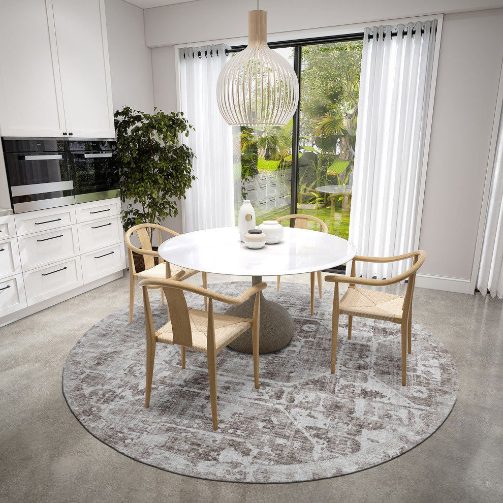 Aberdeen AB2 Coffee 8' x 8' Round Rug