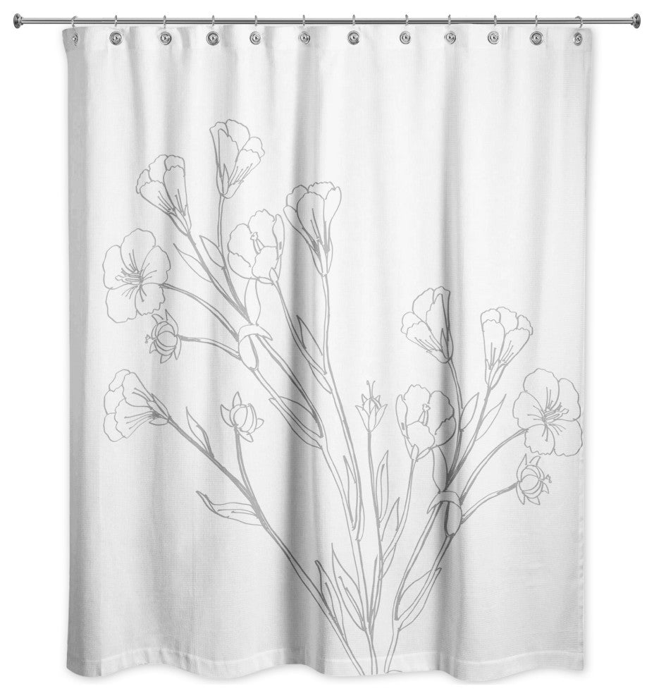 Vintage Botanical 71x74 Shower Curtain