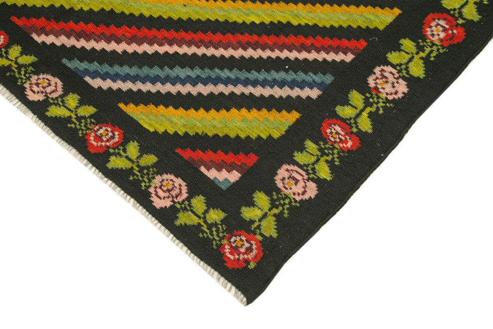 Rug N Carpet - Handmade Bessarabian 5' 8'' x 10' 2'' Antique Rose Kilim Rug