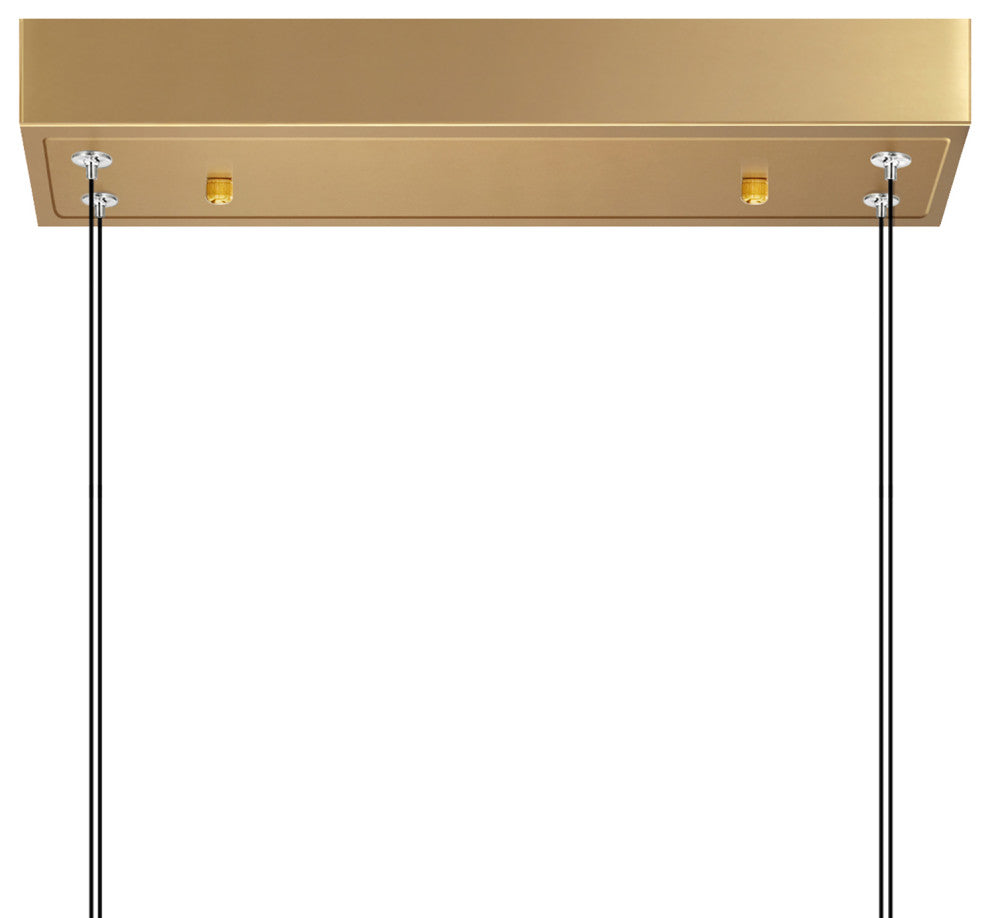 Himalayas Integrated LED Chandelier, Brass, 48 Inches