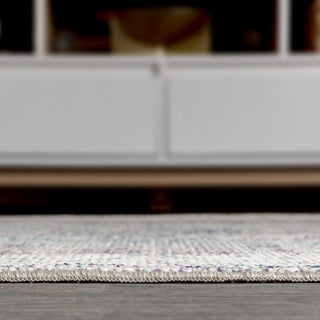 Ankara Vintage Medallion Area Rug, Gray/Ivory, 2x8