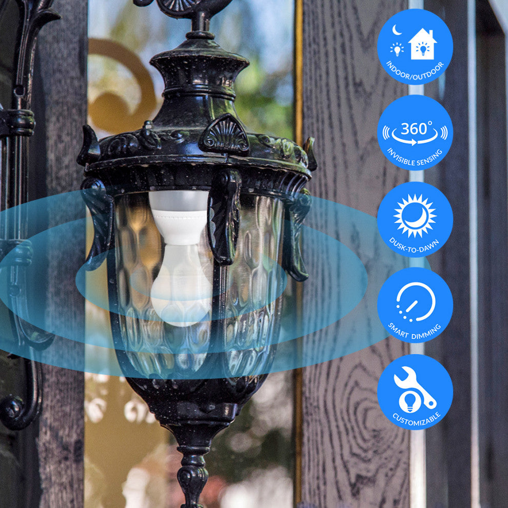 Invisible Motion Retrofit Compact LED Bulb or Light Fixture Add-On SMART Sockets, Ee101wls-1