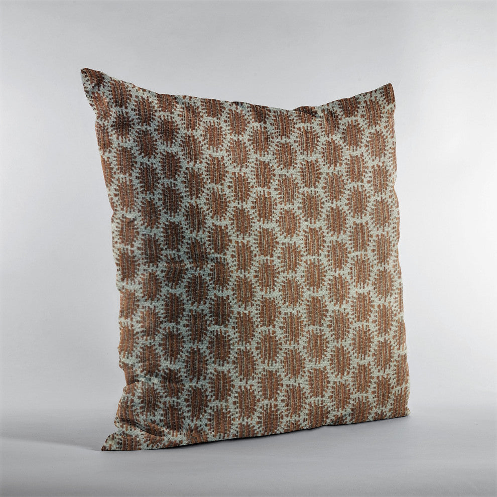 Plutus Brown Eyelashes Dot Luxury Throw Pillow, 12"x20"