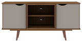 Hampton 53.54 TV Stand in Off White and Maple Cream