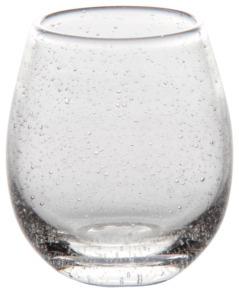 Glasses Stemless Clear Bubble Wine Glasses, Set of 4