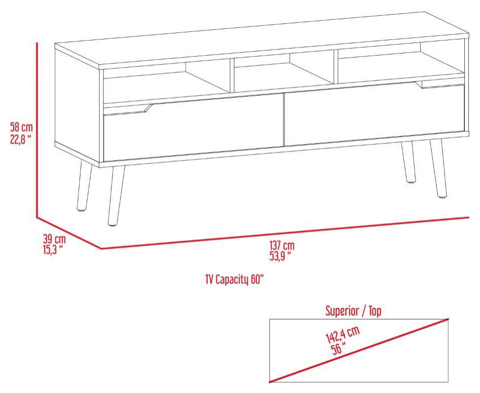 Kobe Tv Stand, Dark Walnut