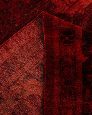 Overdyed, One-of-a-Kind Hand-Knotted Area Rug Red, 11'10"x17'10"