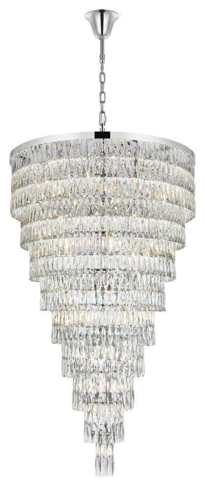 Home Living 41" Rectangular Chandelier, Chrome