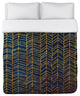 Isabella, Navy Gold Lightweight Full Queen Duvet Cover