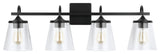 Capital Lighting 139142-496 4 Light 10-1/2" Tall Bathroom Vanity - Matte Black