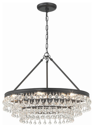 CRYSTORAMA Calypso 6 Light Matte Black Chandelier