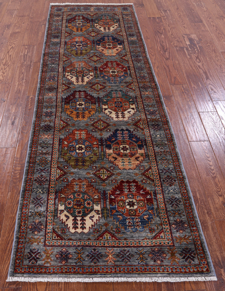 Runner Fine Turkmen Handmade Wool Rug 2' 10" X 8' 4" - Q14495