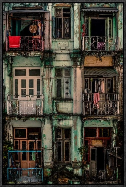 "Remnants Of Another Era" Framed Canvas Giclee by Marcus Blok, 15x23"