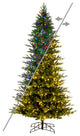 Vickerman Kamas Fraiser Fir Artificial Color Changing Christmas Tree, Warm White or Multi-Colored, 9'x57"
