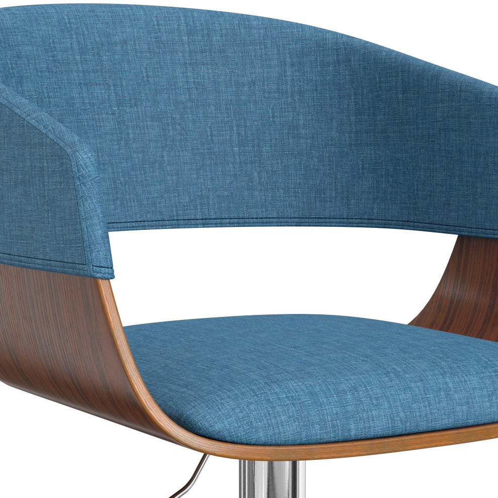 Lowell Adjustable Swivel Bar Stool, Blue