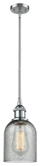 1-Light Caledonia 5" Pendant, Polished Chrome, Shade: Charcoal