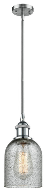 1-Light Caledonia 5" Pendant, Polished Chrome, Shade: Charcoal