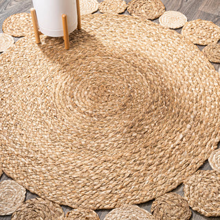 Eden Round Natural Jute Hippie Circle, 4' Round