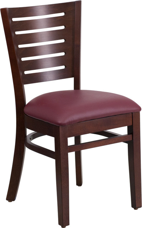 Wooden Restaurant Chair, Burgundy