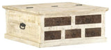 vidaXL Coffee Table White Solid mango wood 26.8 in Coffee Table Square