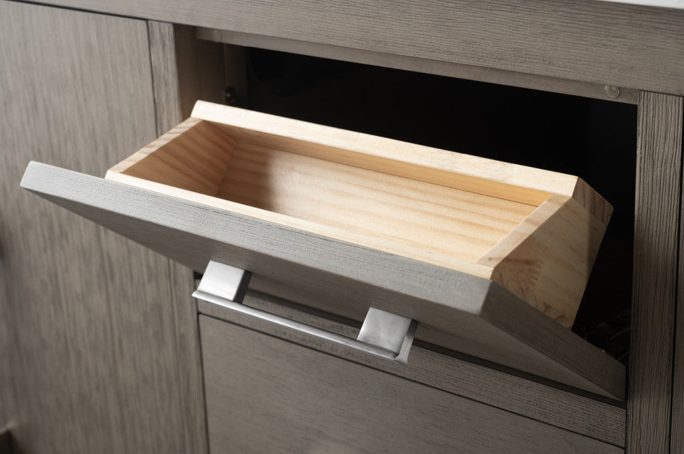 Vanity Art Bathroom Vanity With Sink, Driftwood Gray, 60", Double Sink, Brushed Nickel