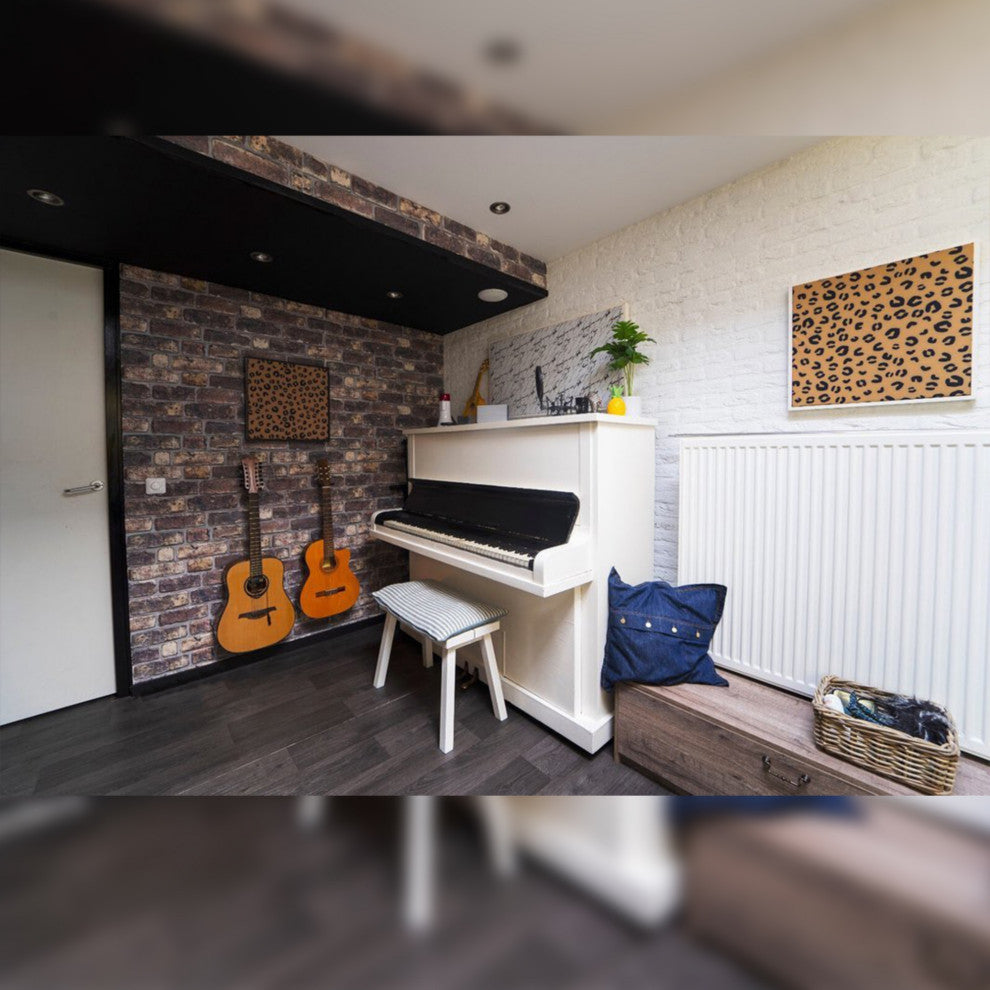 Faux Face Brick 3D Wall Panels, Gray Brown, Sample 10x10"