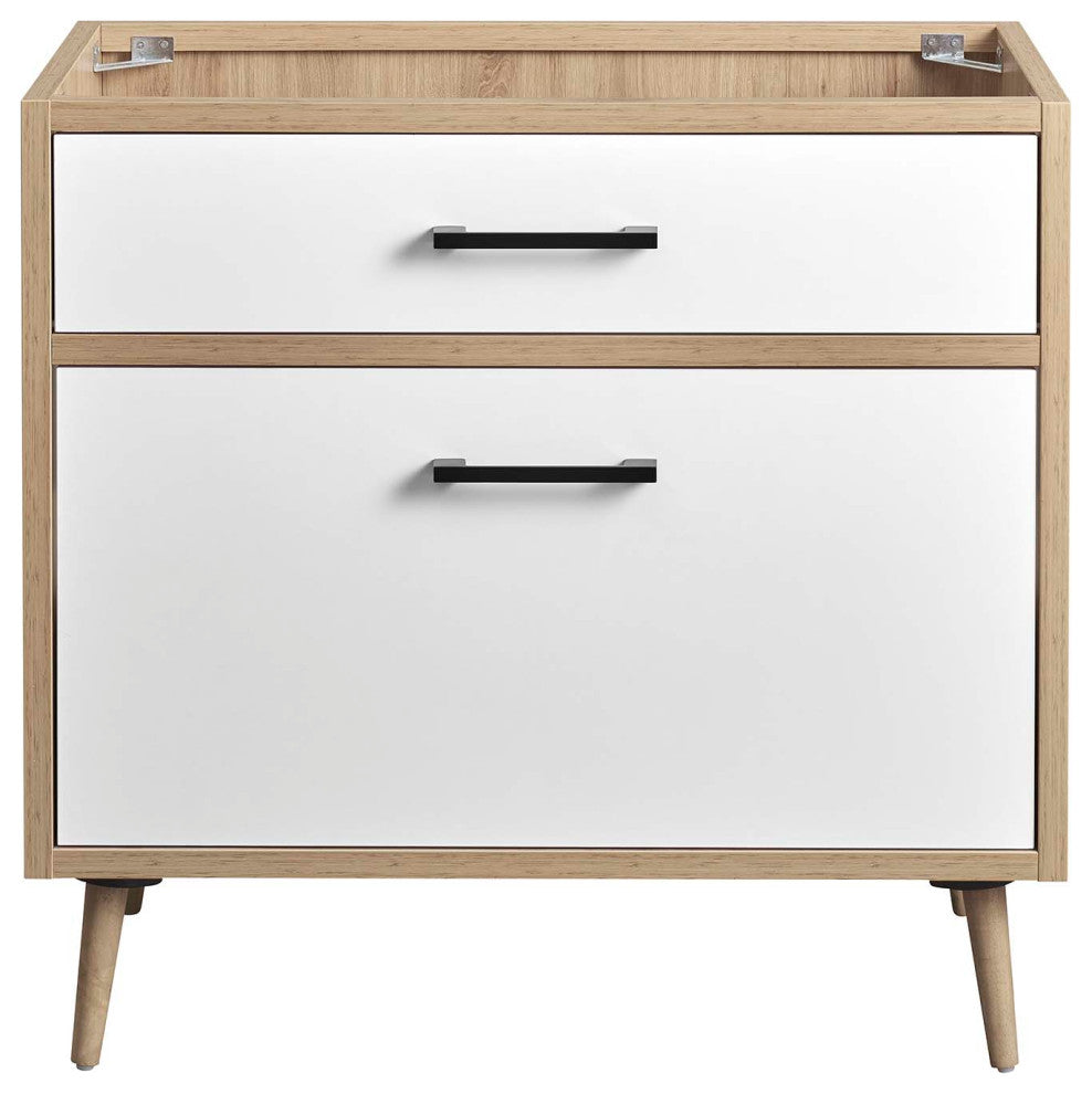 Maverick 36" Bathroom Vanity Cabinet, Sink Basin Not Included, Oak White