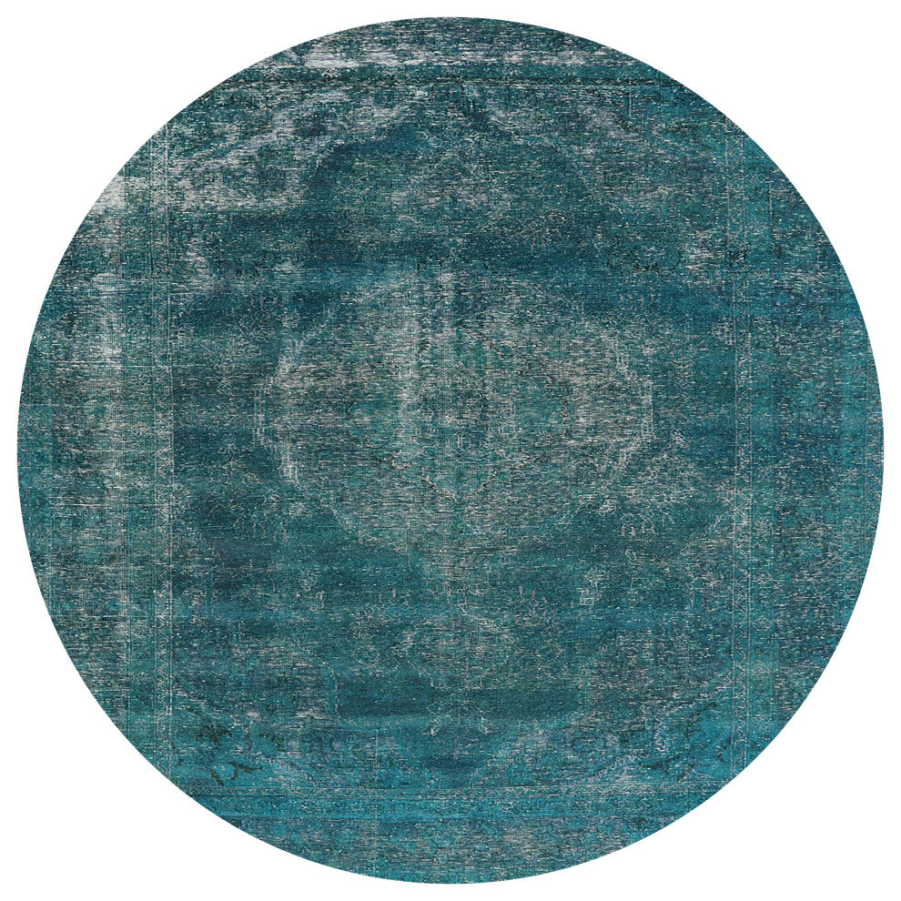 Ahgly Company Indoor Round Mid-Century Modern Area Rugs, 7' Round