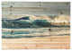Crashing Waves on the Shoreline Wood Plank Wall Art