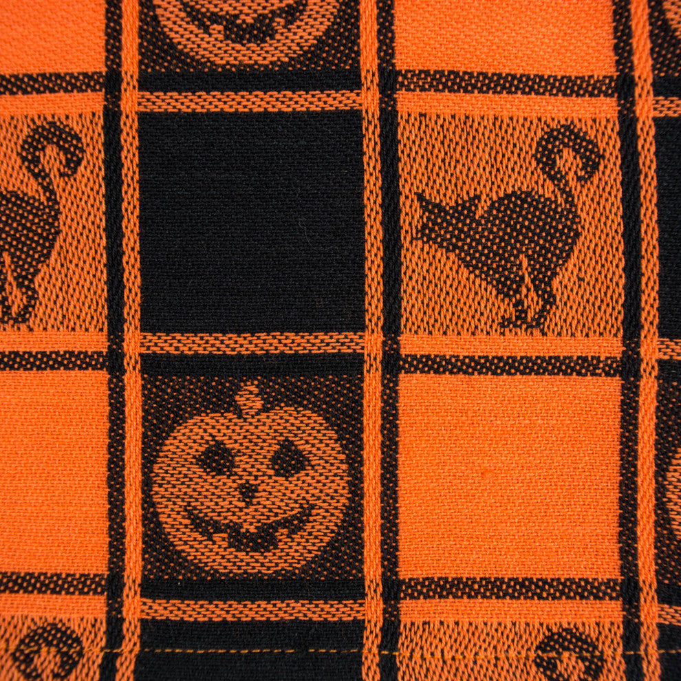 Halloween Woven Check Tablecloth, 52"x52"