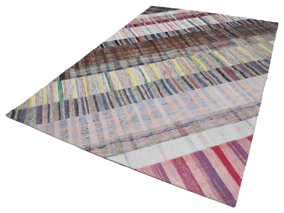 Rug N Carpet - Handmade Anatolian 6' 7'' x 10' 1'' Unique Patchwork Kilim Rug
