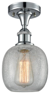 Innovations Belfast 1-Light Dimmable LED Semi-Flush Mount, Polished Chrome