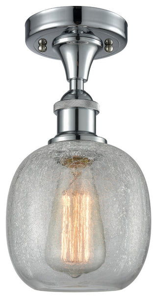 Innovations Belfast 1-Light Dimmable LED Semi-Flush Mount, Polished Chrome