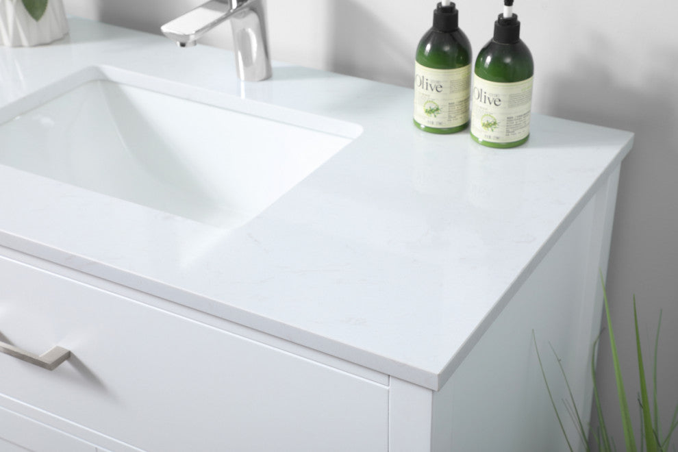 36" SIngle Bathroom Vanity, White