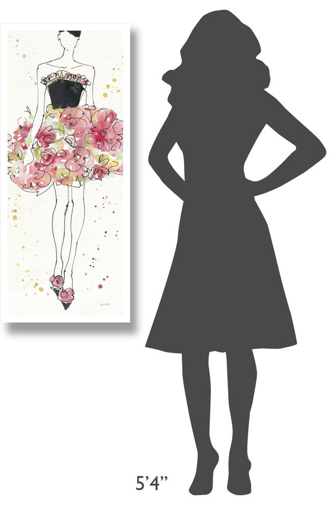 "Floral Fashion II" Digital Paper Print by Anne Tavoletti, 18"x42"