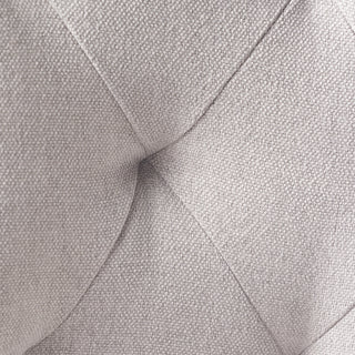 GDF Studio Stacy Fabric Diamond Tufted Back Dining Chairs, Set of 2, Light Gray