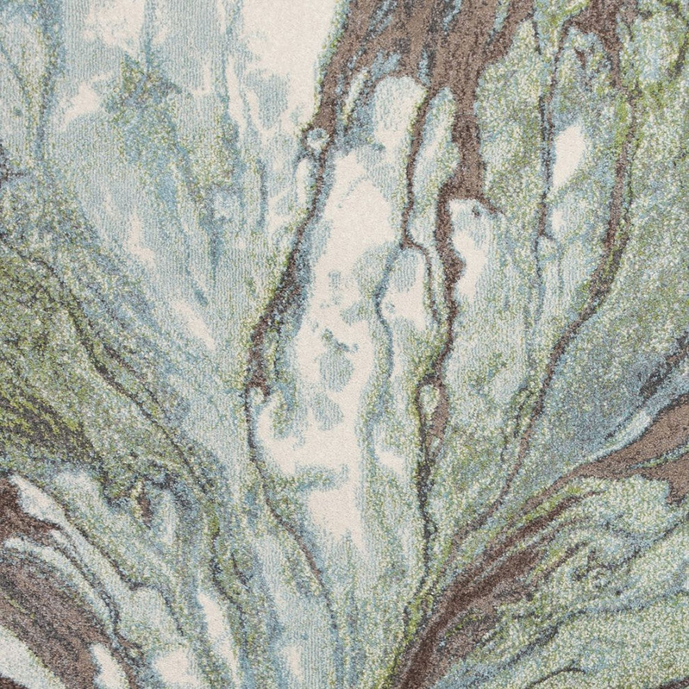 KAS Illusions 6203 Seafoam Watercolors Area Rug, 9'10"x13'2"