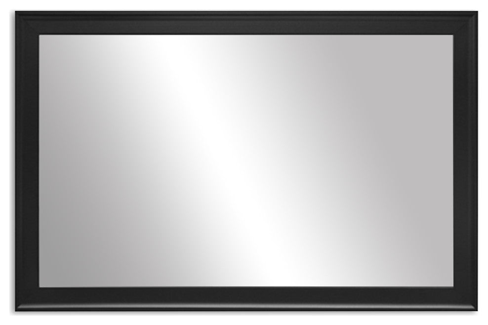 Morgan Framed Wall Mirror, Black, 36"x54"