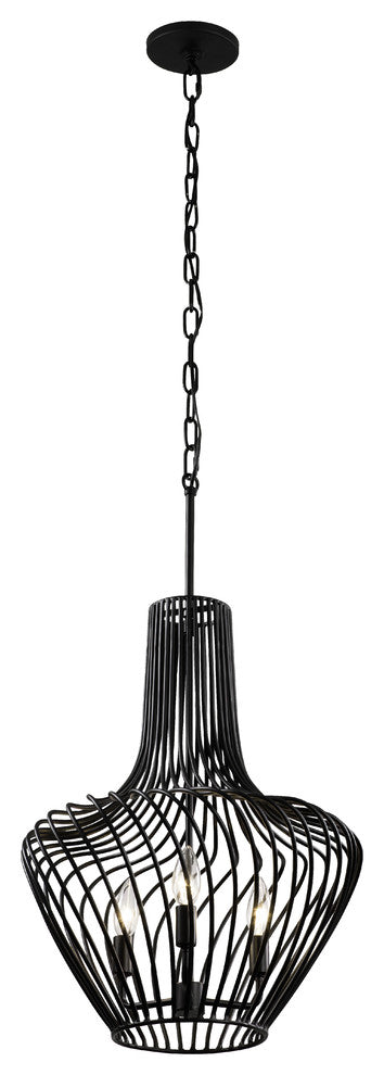 Varaluz-339P03ABL-Three Light Pendant Black
