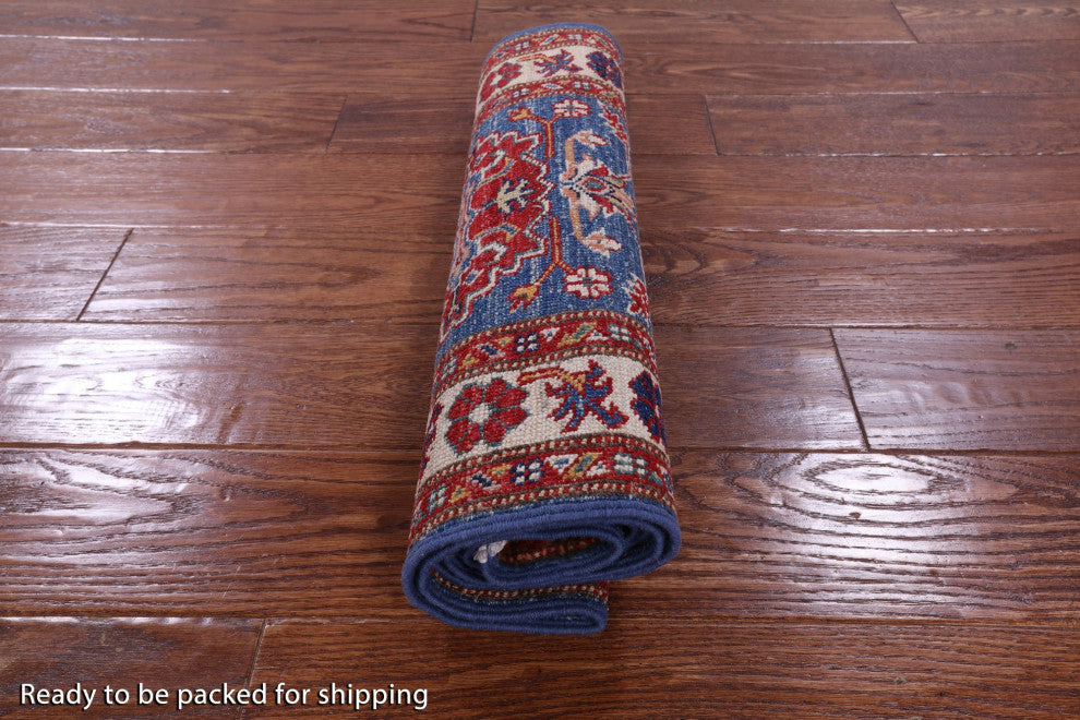 1' 10" X 5' 9" Runner Super Kazak Handmade Wool Rug Q10296