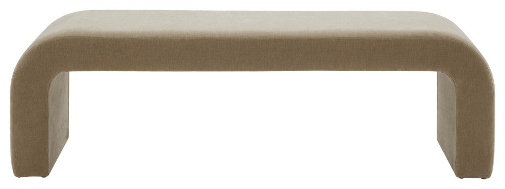 Safavieh Couture Caralynn Upholstered Bench, Light Brown