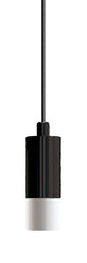 Short Frosted Acrylic Light Guide Small Pendant 3W - Matte Black Socket