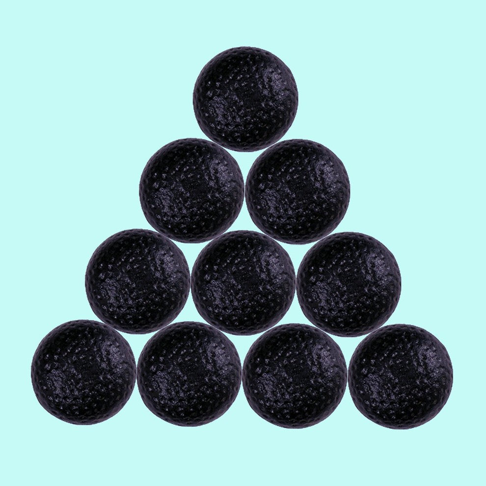 Antique Round Kitchen Cabinet Knobs Black Wrought Iron 1.25" D Pack of 10