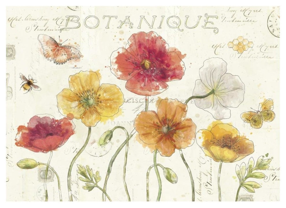 "Painted Poppies I" Digital Paper Print by Katie Pertiet, 24"x18"