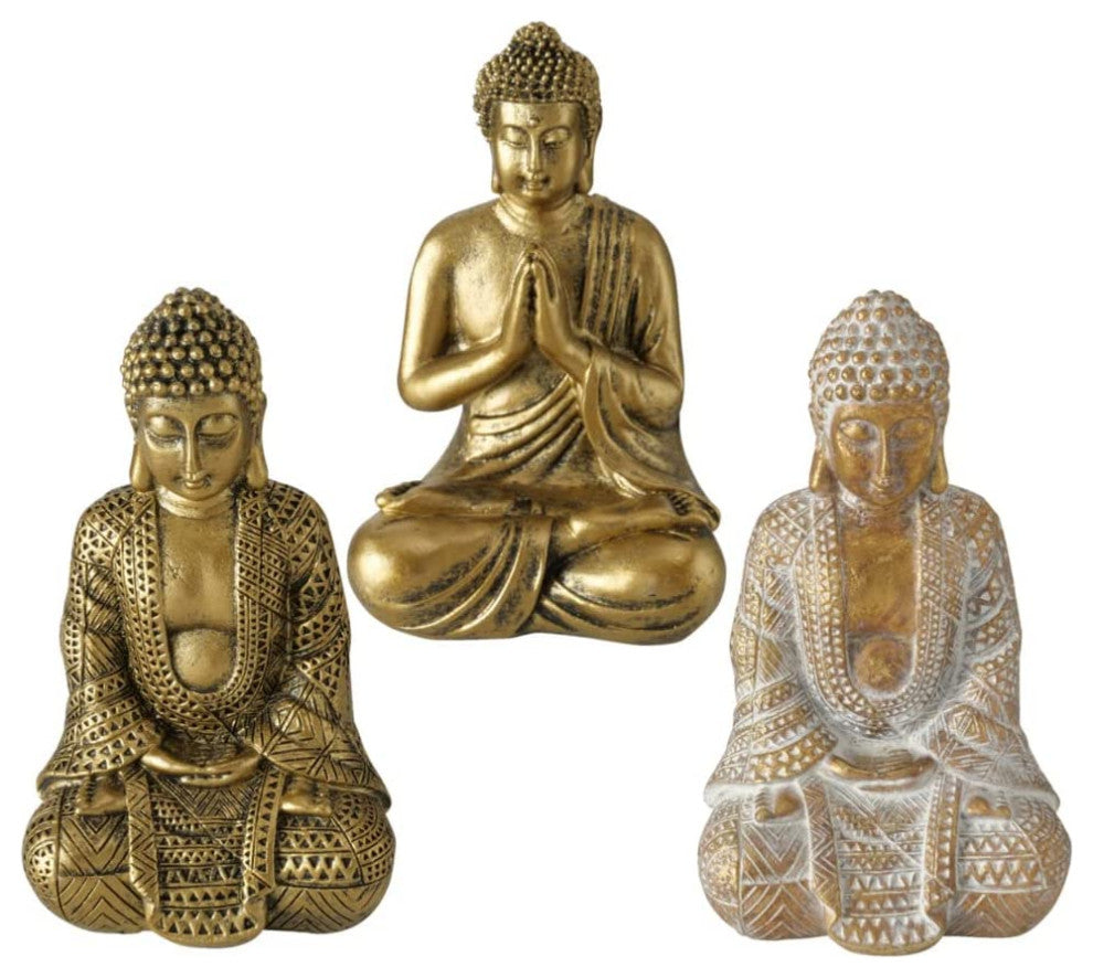 3 Baby Buddha Figurines
