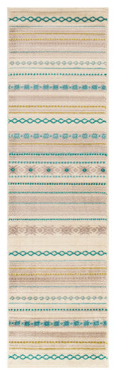 Surya Paramount PAR-1118 5'3"x7'9" Rug, Teal/Aqua/Lime/Light Gray/Cream