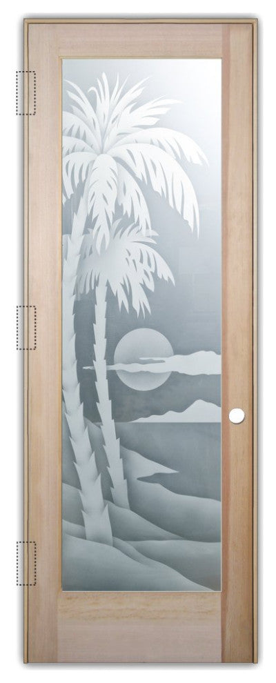 Interior Prehung Door or Interior Slab Door - Palm Sunset - Douglas Fir...