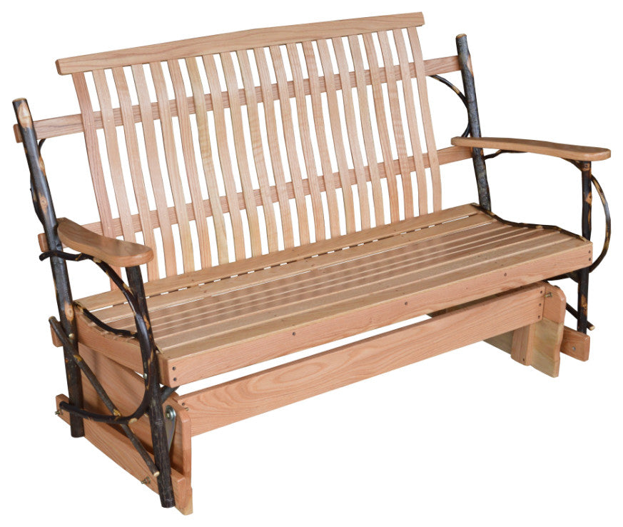Hickory Porch Glider, Natural, 5 Foot