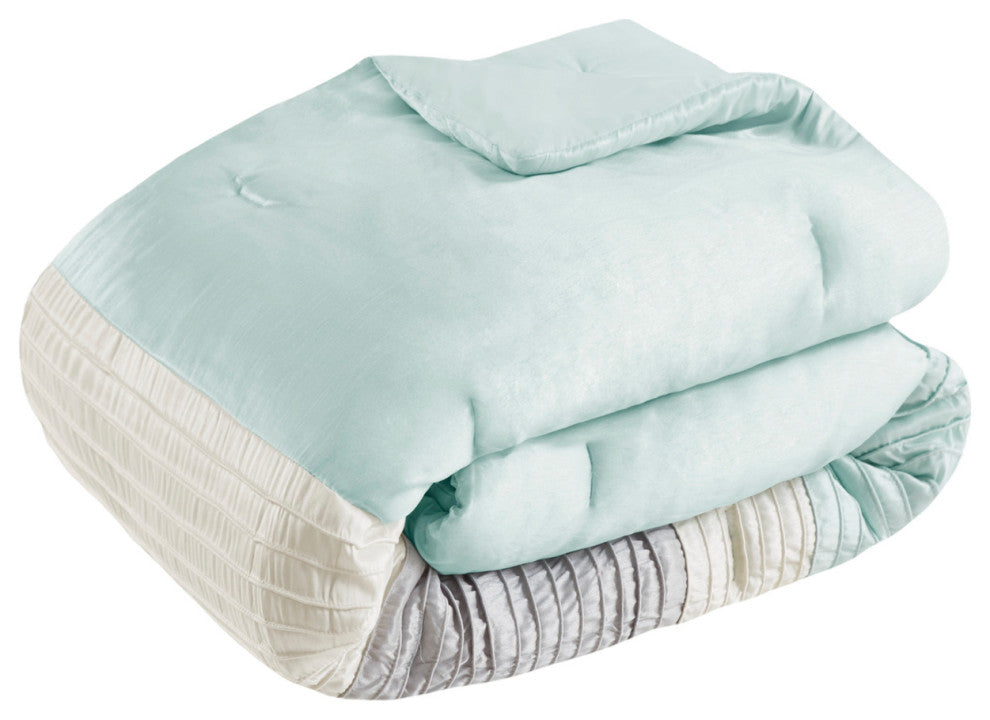 Madison Park Polyoni-Pieced Pleated 7-Piece Comforter Set, King