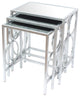 Silver 3 Piece Nesting Table Set